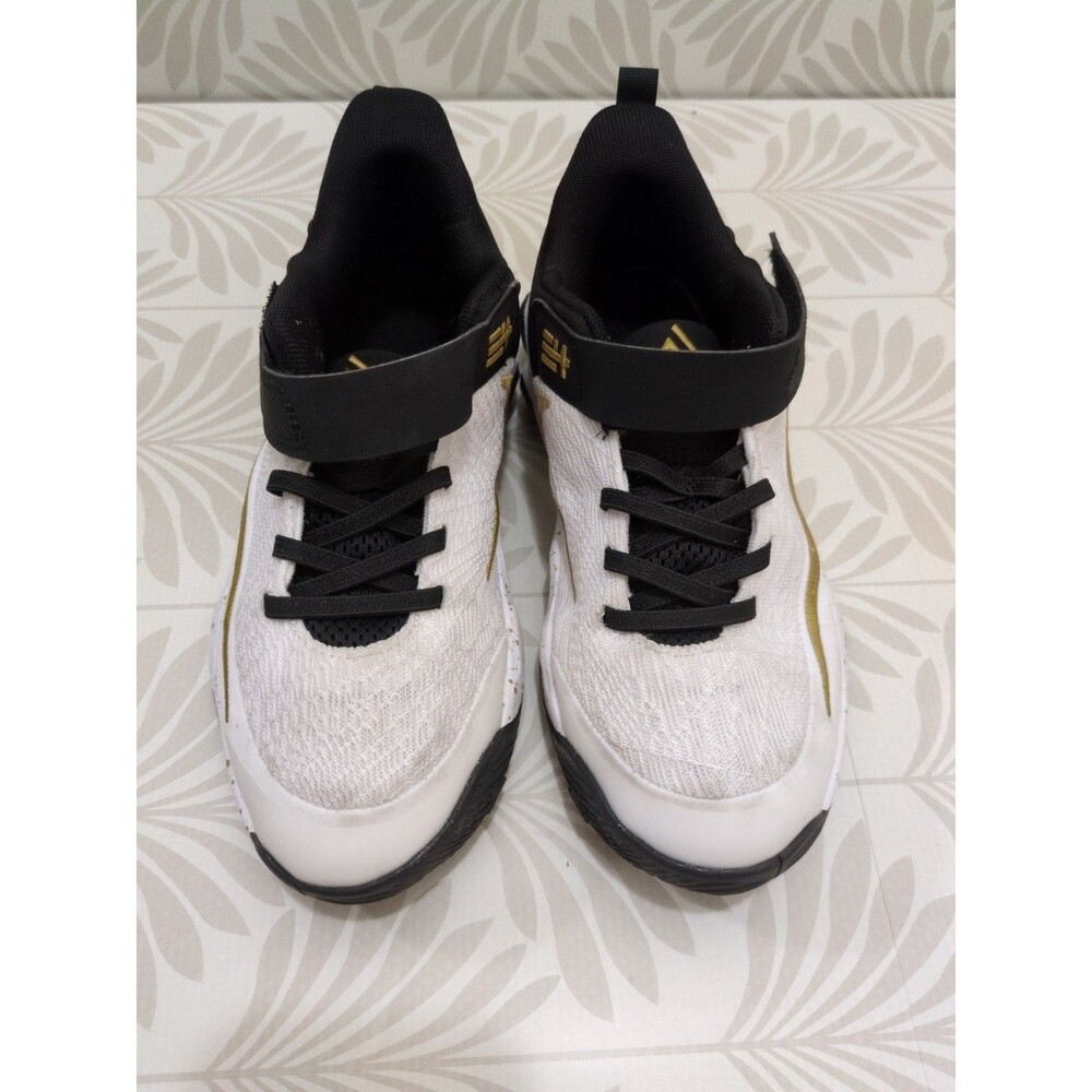 Nike Giannis Immortality 2 White Black Gold DQ1943-101 Kids 2.5Y Sneakers